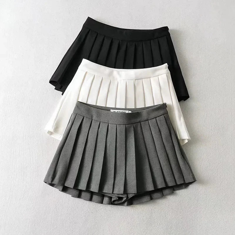 Mooyufon Women Pleated Skirts High Waist