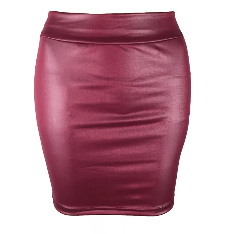 Leather Matte Slim Mini skirt